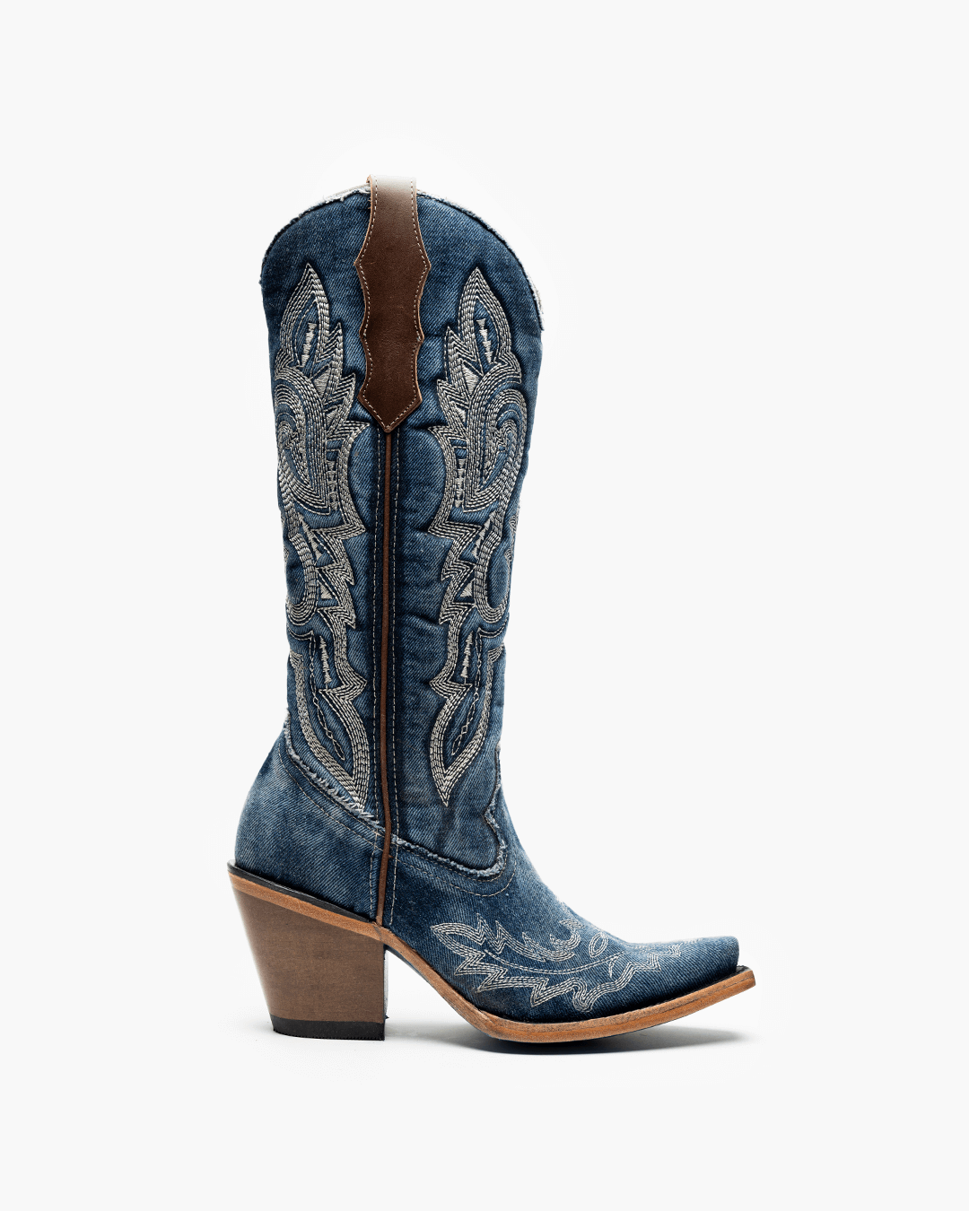 Denim Cowboy Boots Casual Azalea Wang Louella Western Knee Boot In
