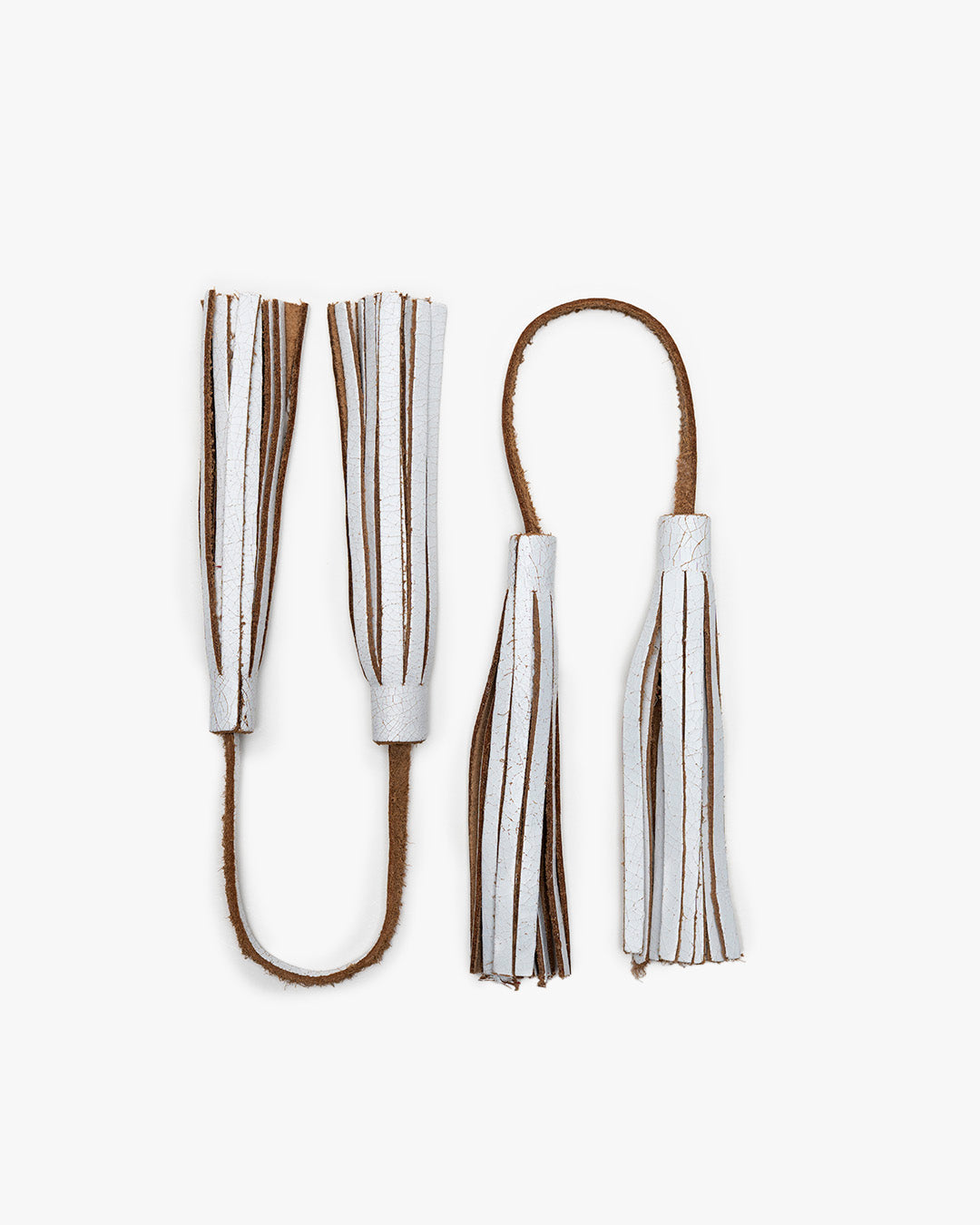 White Leather Tassel