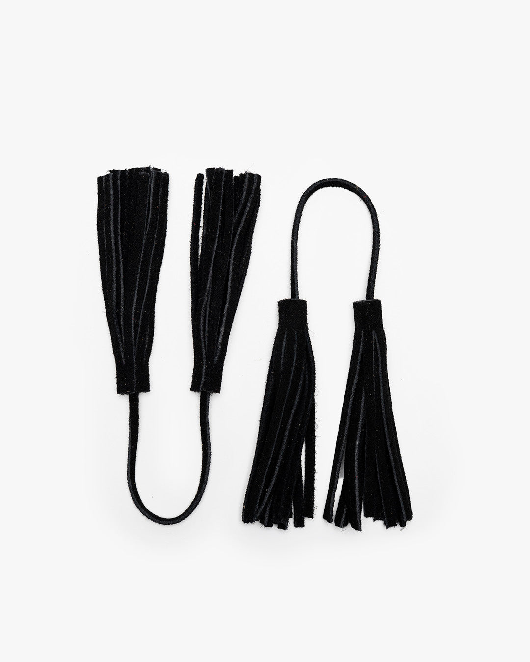 Black Suede Leather Tassel